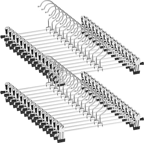 NORTHERN BROTHERS Lot de 30 cintres pour Pantalons, Jupes, Pantalons avec Pinces pour Pantalons, cintres pour Pantalons