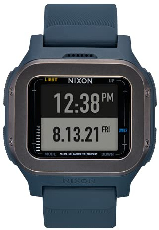 Nixon Herren Armbanduhr Regulus Expedition Digital TR90/Silikon Navy 47,5mm, Wasserdichtigkeit: 10 Bar, A1324-307-00