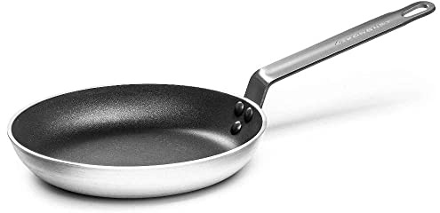 Forgast Padella Antiaderente Professionale 24 cm in Alluminio 3003, Rivestimento in Teflon, Padella Induzione Gas Fornello Elettrico, Comodo Manico, Resistente a Graffi e Abrasioni