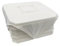 Alpes Blanc - Lot de 6 Galettes de Chaise Beige – Confortables et Épaisses, 38x38 cm Assises Pratiques avec Lanières de Fixation