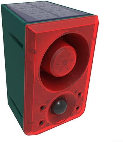 Outdoor Security Device Solar Motion Sensor Alarm with Voice Recording Feature