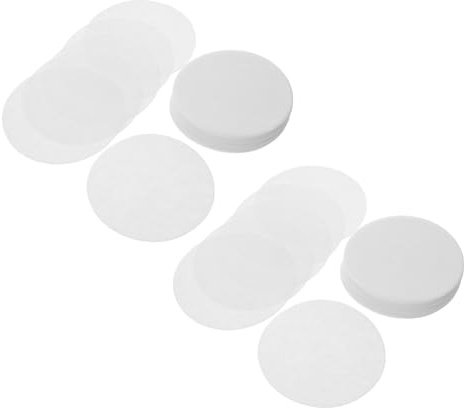 Hemobllo 600 pièces Filtres à Café Ronds Lot de Papier Blanc Jetables pour Cafetières à Filtre Petite Compatibles Machines Expresso Extraction et Nettoyage Facile