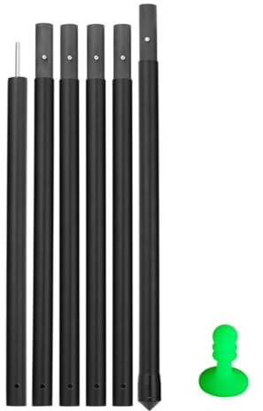 FACAIIO Poteaux de bâche en fibre de carbone pour auvent de camping, auvent, tente, tige réglable de 4 à 7 sections avec broches supérieures colonnaires, légers et haute résistance