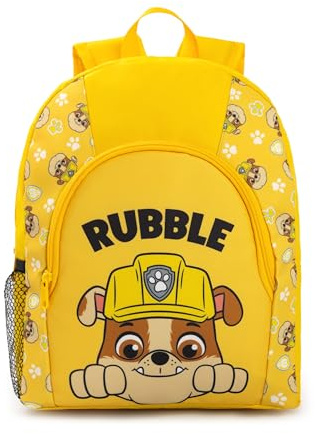 Paw Patrol Backpack for Kids | Character Options Chase Sky Marshall Rubble Rescue Pups Rucksack | Adjustable Straps Zip-Up Children's Bag for Pre School and Nursery | Back to School Merchandise