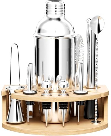 Chiluxendo Shaker, Attrezzi Misurino per Cocktail Kit Barman Professionale, Attrezzatura Shaker Cocktail set Accessori Bar Completo, Coctail Bartender Dosatore Cocktail Metal Pour Bevande
