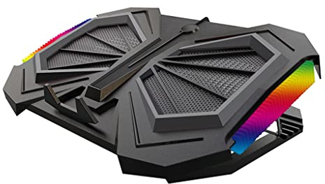 Buxuaaaa Base di raffreddamento per notebook portatile da 11-16 pollici, alimentata tramite USB, con ventola turbo per la maggior parte dei notebook