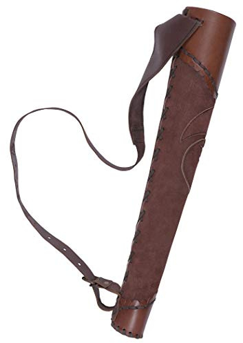 Battle-Merchant Köcher aus braunem Wildleder