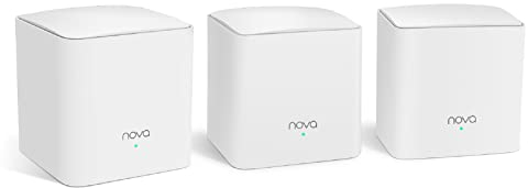 Tenda Nova MW5s Mesh WLAN System - AC1200 Dual Band WLAN Mesh System - Reichweite bis zu 300m² - WLAN Heimnetz Komplettlösung - Ersetzt WLAN Router & Repeater - Kompatibel mit Alexa - 3er-Pack
