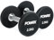 POWRX Professionell Rundhantel 2er Set inkl. Workout I Gummi Kurzhantel Beschichtung GERUCHSNEUTRAL 5-30 kg I Verchromt und gerändelt I Studioqualität (2,5)