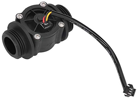 Fafeicy FS400A Sensore e Interruttore di Flusso d'Acqua con Effetto Hall per Controllo Portata 1-60 L/min, Filettatura Maschio G1