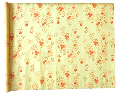 100 × 33 cm Rouleau d'emballages alimentaires réutilisables en cire d'abeille, Rouleau d'emballages en cire d'abeille Alternative au film alimentaire pour sandwich au pain au fromage