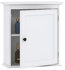 Spirich Small Medicine Cabinet, Bathroom Wall Cabinet Over Toilet, White