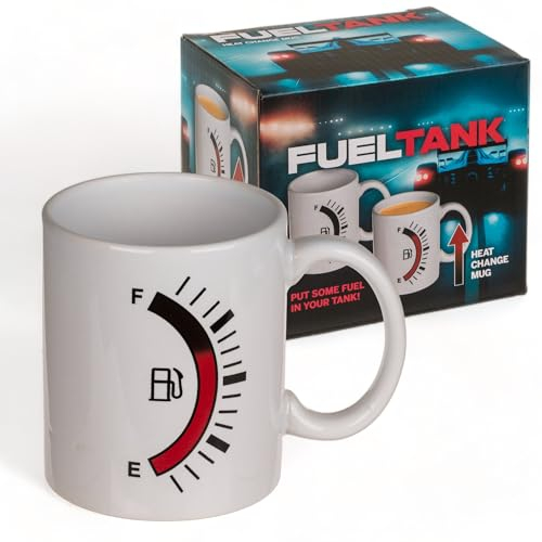 MIJOMA Taza de café con Efecto térmico, con indicador de Combustible, Capacidad de 500 ml, Respuesta cálida al Espejo de café, con asa de Loza