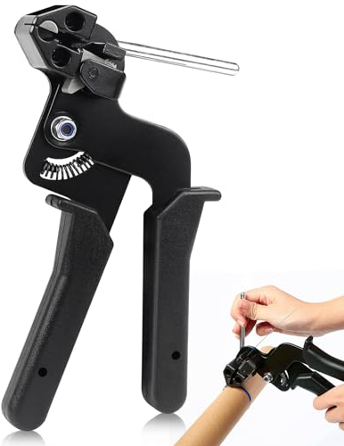 Rierousy Pinza per fascette stringicavi, in acciaio inox, strumenti per legare cavi, fascette metalliche per l'industria e l'agricoltura