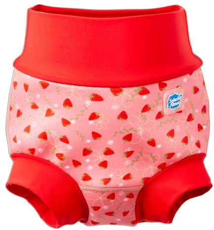 Splash About Happy Nappy Duo Reuseable Swim Nappy for Babies and Toddlers (Strawberry Field, 6-12 Months)