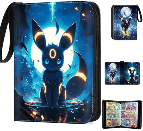 Album Cartas,Album Cromos 8 Bolsillos,50 Páginas Pueden Contener 400 Tarjetas,PU Transparente e Impermeable,Compatible con Diferentes Tarjetas Deportivas,Regalo Para Niños Y Niñas