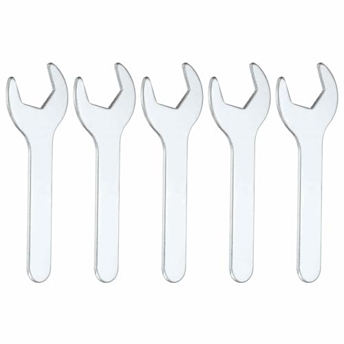 HARFINGTON 5pcs Super Thin Open End Wrench 25mm Metric 126mm Long 2.8mm Thickness Lightweight U-Shaped Spanner Single End Wrenches for Automotive Repair Furniture Assembly
