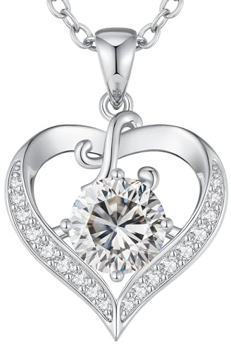 LOUISA SECRET Collana Donna Lettere A-Z,Ciondolo Cuore,Rivestimento 18K Oro,Catena Regolabile 45+5cm,Regalo per San Valentino e Compleanno,Idea per Festa della Mamma e Natale