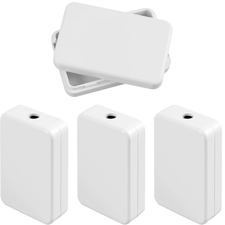 4PCS Caja de Derivación Compacta de ABS Blanca 55x35x15mm Caja de conexiones eléctricas, Mini Caja de Derivación pour Proyectos Electrónicos, Taller, Laboratorio y Bricolaje Doméstico
