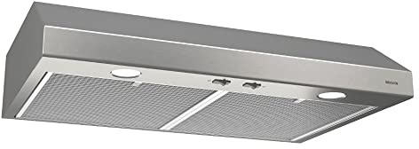 Broan-NuTone BCSD130SS Glacier Range Hood with Light, Exhaust Fan for Under Cabinet, Stainless Steel, 30-inch, 300 Max Blower CFM
