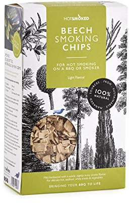 Beech Wood Chips for BBQ Hot Smoking, 400g