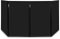 Vonyx DB2 DJ Screen, Verkleidung für DJ Pult zusammenklappbarer und mobiler DJ Stand, 280cm x 120xm, DJ Booth, mit schwarzen Lycra-Tüchern für ein professionelles Bühnenbild, Schwarz