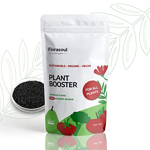 Florasoul® Plant Booster Engrais Universel Bio Vegan Pour Croissance, Fleur et Vitalité - 100% Soluble et Inodore pour Jardin et Balcon 500g/350l