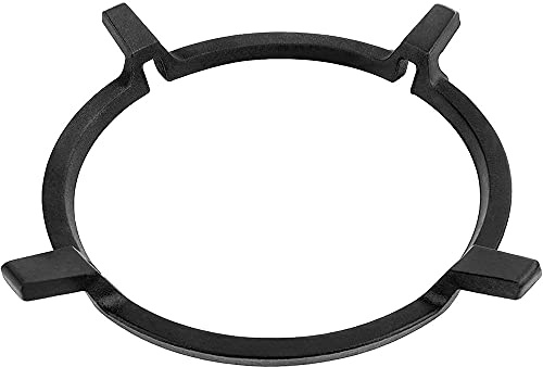 Supporto per Padella Wok, Accessori per Fornelli in Ghisa, Rack fornello Universale in Ghisa, Supporto Antiscivolo Nero per Piani Cottura Gas (Nero)