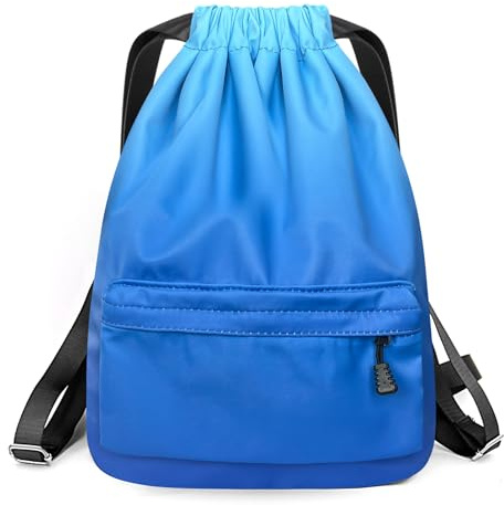 WenYa Waterproof Drawstring Swim Backpack for Kids Girls | Durable Nylon, Wide Adjustable Straps, Large Multi Pockets, Swimming Bag For Girls For Gym, Yoga, Pool, Beach, School