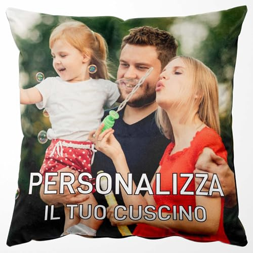 Easycosy Cuscino Personalizzato con Foto e Testo, Stampa Fronte-Retro Federa per Cuscino Personalizzata 30x30, Foto Personalizzata Idee Regalo 2026 per Uomo, Donna, Lui(Imbottitura Opzionale)