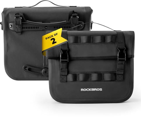 ROCKBROS Fahrradtasche für Gepäckträger Hinterradtaschen mit Schultergurt Fahrrad Gepäckträgertasche hinten 15L wasserdicht Reisetasche Radfahren