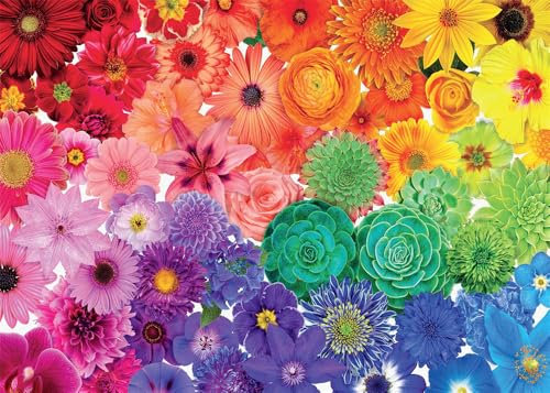 Yiting 1000 Piece Jigsaw Puzzles for Adults, Bright Flowers Home Decor Art Jigsaw Puzzles Teen, Family Fun Challenging Game Stress Relief Difficult Jigsaw Puzzle Idea Gift - 70cm x 50cm