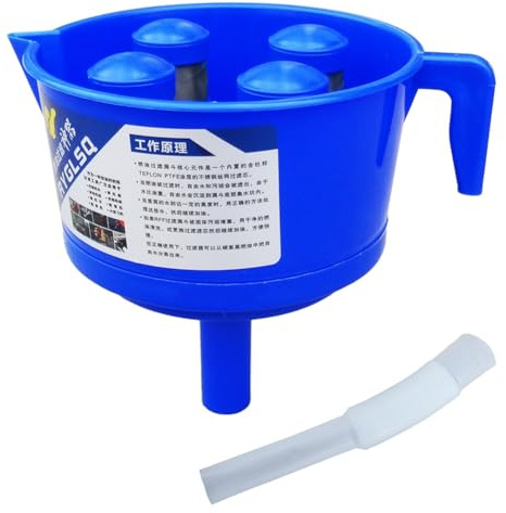 Jrifedptry Funnel Type Oil and Water Separator with Four Filter Elements Diesels Gasoline Fuel Filter Fitting Accessories