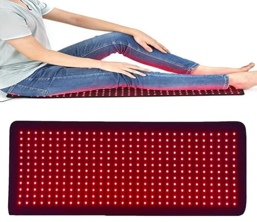 Tapis De Massage À Lumière Rouge For Le Corps,Grand Coussin De Massage À Lumière Rouge Avec Lumière Infrarouge Proche De 660 Nm Et 850 Nm,Durée Et Luminosité Réglables