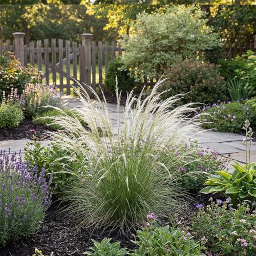 Bloomique - Set di 6 - Stipa Tenuissima Ponytails - Pianta Ornamentale piuma - Pianta Ornamentale ornamentale - Resistente - Perenne - Altezza 10-20 cm - Vaso da 9 cm