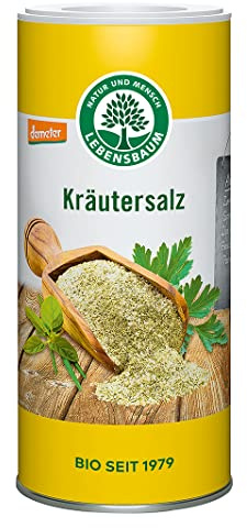 Lebensbaum Kräutersalz, Bio-Gewürzmischung zum Kochen & Würzen, mit Meersalz, Petersilie, Basilikum & Sellerie, vegan, 1 x 200g