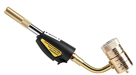 Kuuleyn Lötlampe, Gas Selbstzündung Turbobrenner Löten Schweißen Klempnerpistole Werkzeug für Klimaanlagen Löten Schweißen, Metall, Kunststoff, Gold