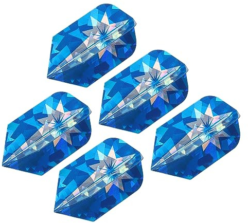 PATIKIL Slim Dart Flights, 5 Pack PET Unique Design Dart Accessories for Steel Tip Dart and Soft Tip Darts, Blue