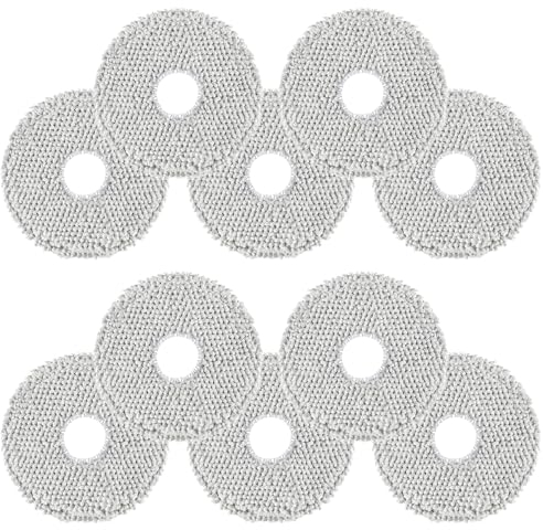 10 Stück Wischmopp für Dreame L10s Pro Ultra Heat/X40 Ultra/X50 Ultra/L40 Ultra/MOVA E30 Ultra/ L20 Ultra Saugroboter,Mikrofaser Weich Waschbar und Wiederverwendbar Ersatz Wischtücher Mop