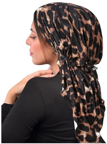 PAULOF PENG Turban Femme - Foulards pour Femme avec une Élasticité Agréable, pour Patients Chimio & Cancer, comme Couvre-chef en Couleurs Unies, 11, taille unique