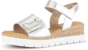 Gabor Sandales compensées pour femme, Argent 10, 37.5 EU