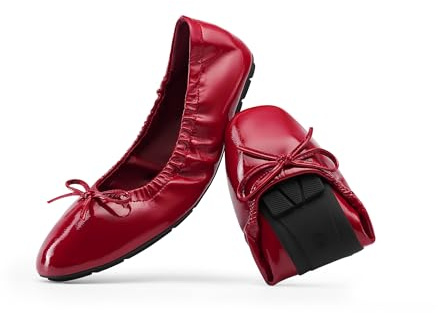 DREAM PAIRS Ballerines plates pliables à bout carré pour femme avec nœud, confortables, légères et à enfiler