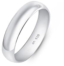 Amberta Massiver 925 Sterling Silber Ehering Mann | 5 6 8 mm Silber Poliert Daumenring Komfort Passform Bandring Herren: 5 mm - Größe 57.6