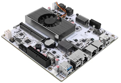 CWWK NAS Motherboard 8 Bay mit 10GbE RJ45 LAN, N150 CPU Mini ITX PC Mainboard Weiß M8 (N100 Upgrade), 2 x NVMe, Dual 2.5Gb Ethernet, M.2 WiFi, USB-C, DDR5 NO RAM/SSD, PCIe x1, TF