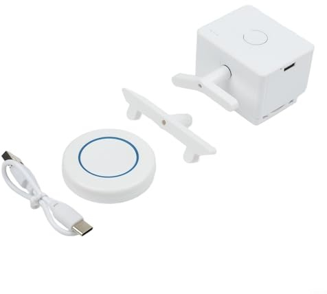Entgoinggo Telecomando senza fili, interruttore robot, per spegnimento automatico della luce, per pulsante intelligente, con portata di 30 m, nessun cablaggio richiesto controller ABS, per casa pigro