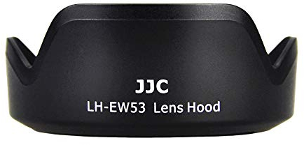 JJC EW-53 Paraluce reversibile Pare-Soleil per Canon EF-M 15-45mm f/3.5-6.3 IS STM obiettivo/Canon RF-S 18-45mm F4.5-6.3 IS STM obiettivo fotocamera - Nero
