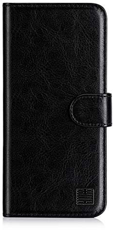 32nd Book Wallet PU Leather Flip Case Cover For Apple iPhone XR, Design With Card Slot and Magnetic Closure - Black