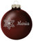 Deitert Weihnachtskugel mit Namen oder Wunschtext graviert, Ø 8cm, personalisierte Christbaumkugel aus Glas (glänzend), individueller Weihnachtsbaumschmuck mit Gravur, Schneeflocken-Motiv, Schoko