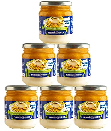 Buon vivo - 6er Pack Frischkäse & Pfirsich - Breikost für Erwachsene - Dysphagie Kost bei Kaubeschwerden und Schluckbeschwerden - auf Schluckkost II getestet – hergestellt in Österreich