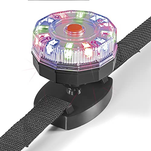 MAXXMEE LED-Unterwasserleuchte für SUP's | Inkl. längenverstellbarer Gurt – passend für alle SUP-Boards | Mit 12 LEDs in 360° Anordnung | 3 verschiedene Modi